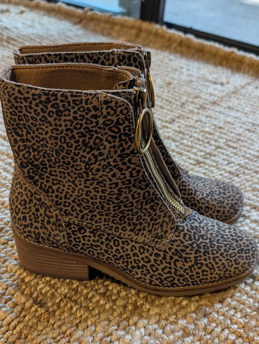 Lucky Brand Leopard Print Ankle Boots